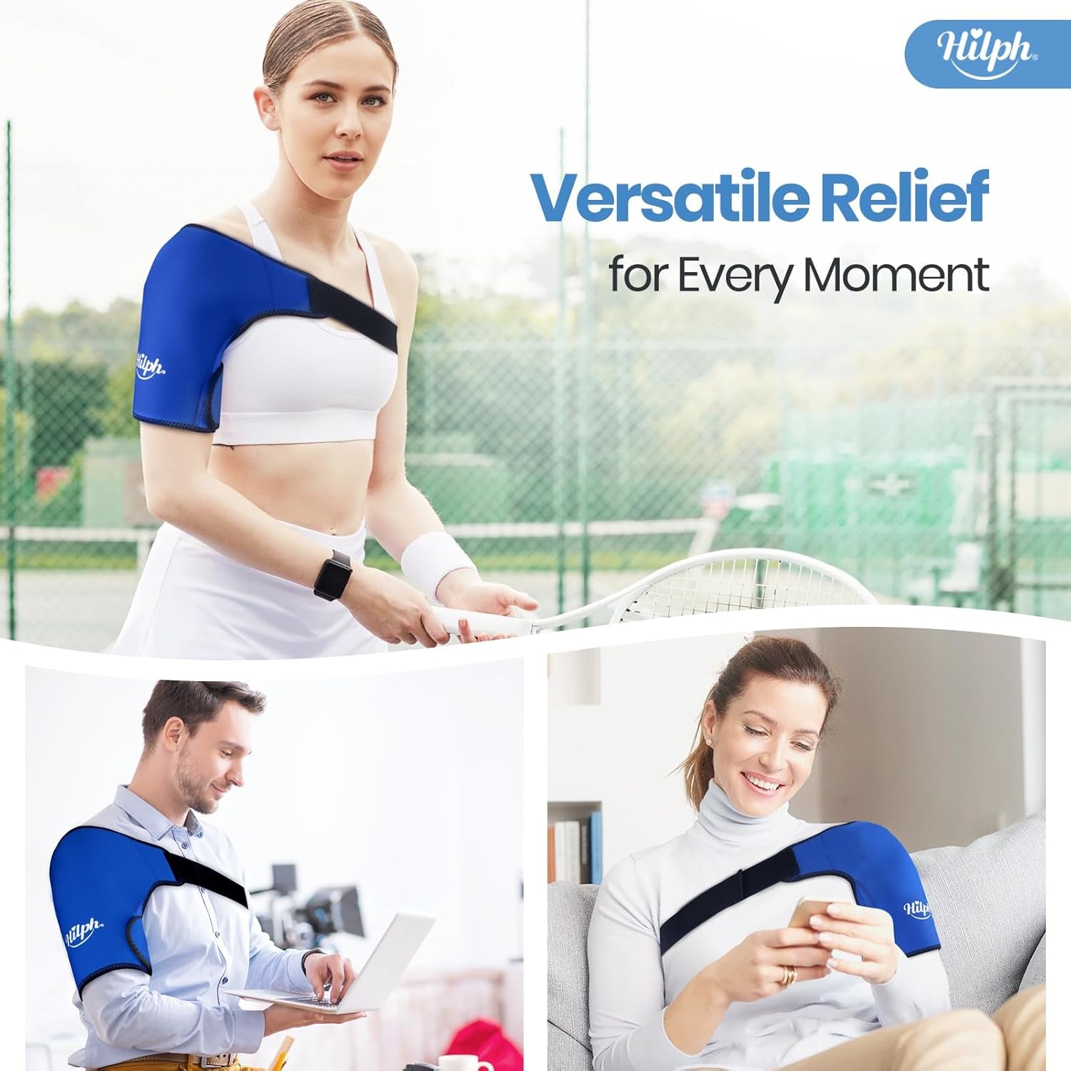 Shoulder Ice Pack Wrap, Rotating Cuff Cold Therapy, Reusable Ice Pack Hot and Cold Shoulder Brace for Tendonitis, Shoulder Pain Relief, Post-Operative Shoulder Recovery